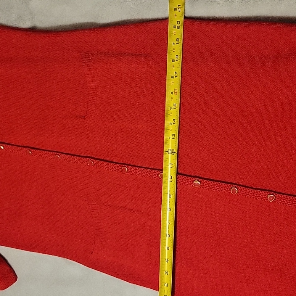 St John Marie Gray Red Wool Dress Large (see measurements) - Picture 10 of 12